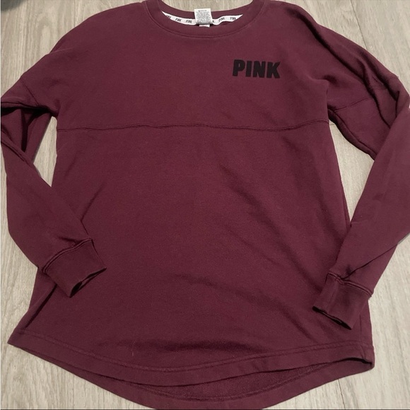 Victoria's Secret Tops - Victoria's Secret PINK Maroon Sweatshirt